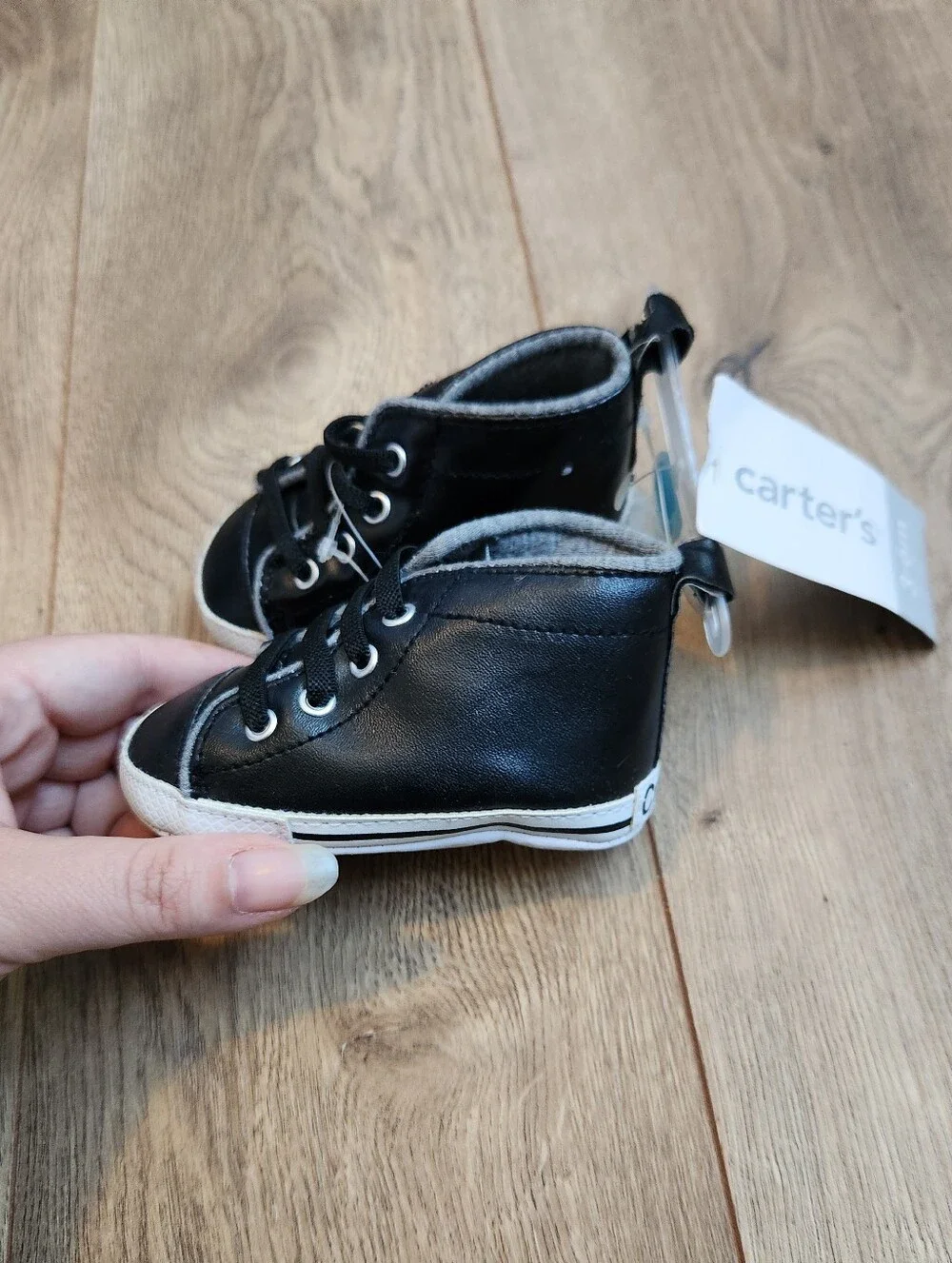NWT 3-6 months boys Black Shoes